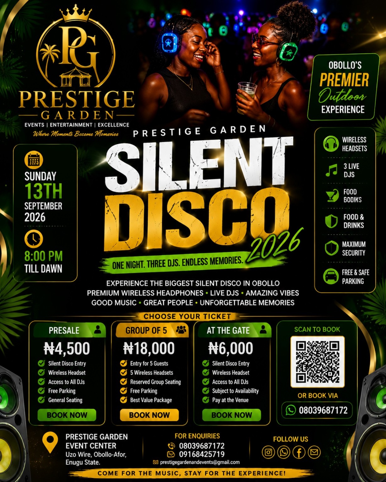 Prestige Garden Silent Disco 2026